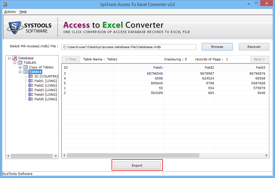 Exporting all Access Files as Excel Document