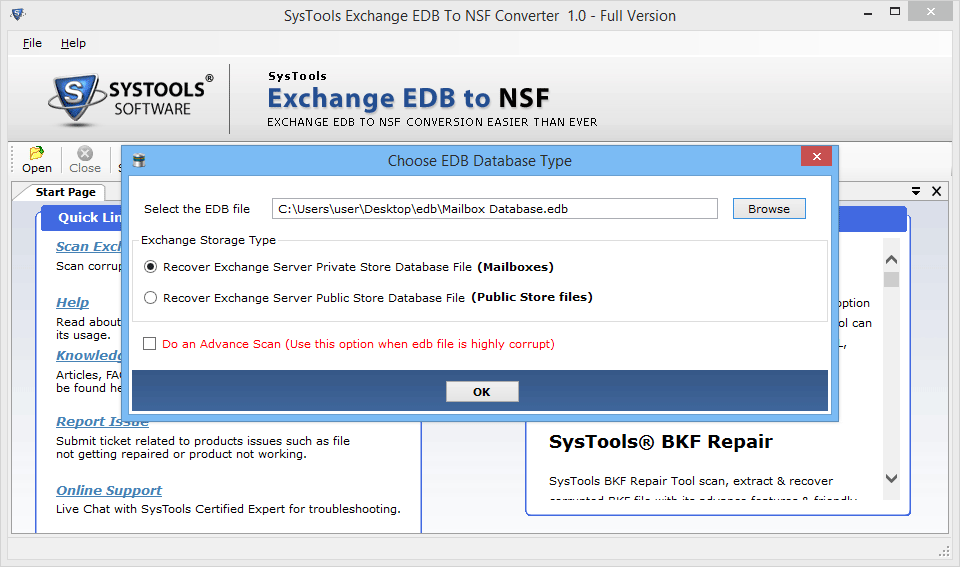 Recover and Convert all EDB to NSF