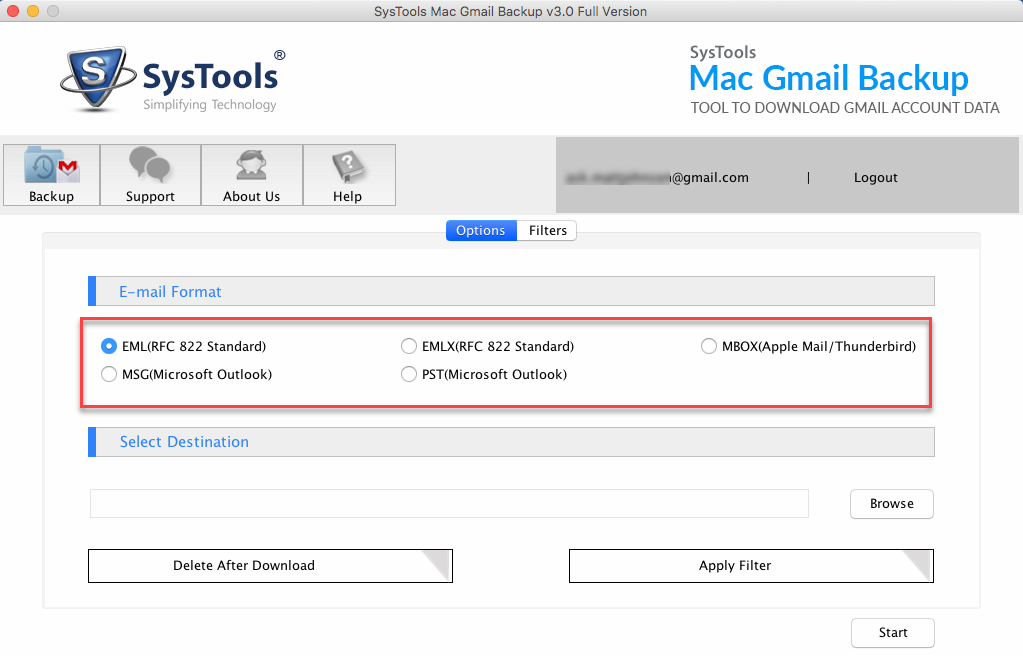 Options to Take Gmail Files Backup on MAC OSX