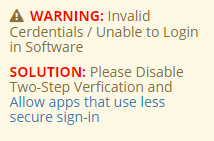 Yahoo Backup Warning Message